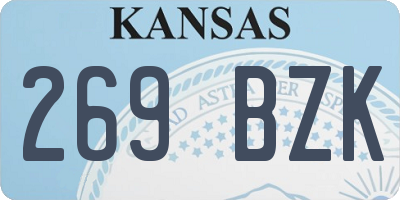 KS license plate 269BZK
