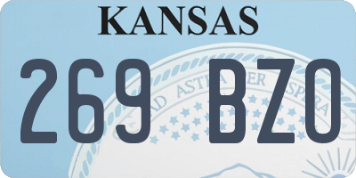 KS license plate 269BZO