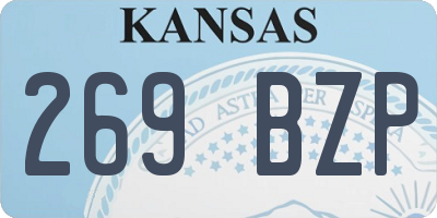 KS license plate 269BZP