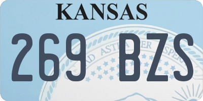 KS license plate 269BZS