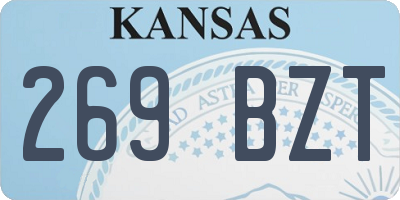 KS license plate 269BZT
