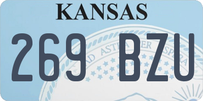 KS license plate 269BZU