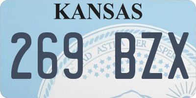 KS license plate 269BZX