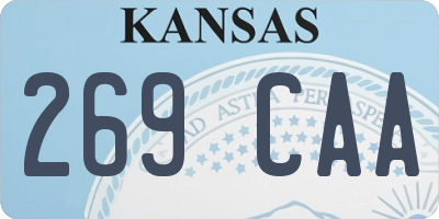 KS license plate 269CAA