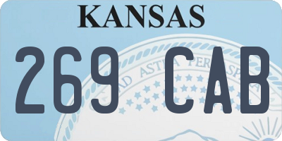 KS license plate 269CAB