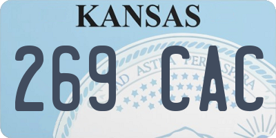 KS license plate 269CAC