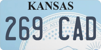 KS license plate 269CAD