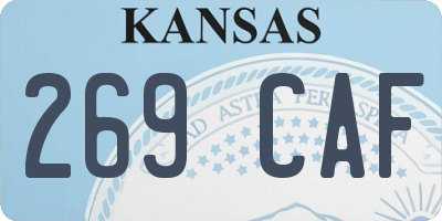 KS license plate 269CAF