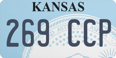 KS license plate 269CCP