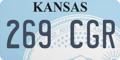 KS license plate 269CGR