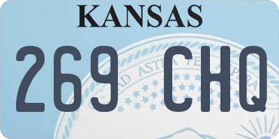 KS license plate 269CHQ
