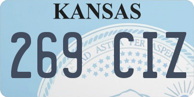 KS license plate 269CIZ