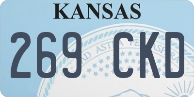 KS license plate 269CKD