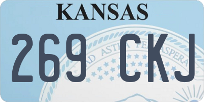 KS license plate 269CKJ