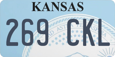 KS license plate 269CKL