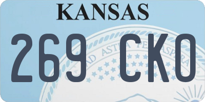 KS license plate 269CKO