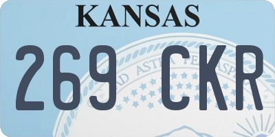 KS license plate 269CKR