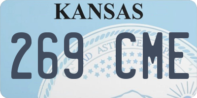 KS license plate 269CME