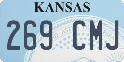KS license plate 269CMJ