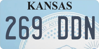 KS license plate 269DDN
