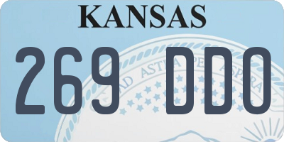 KS license plate 269DDO