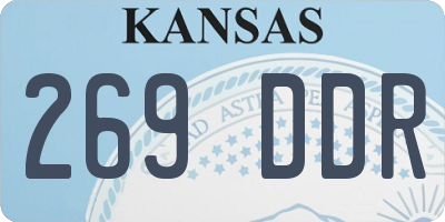 KS license plate 269DDR