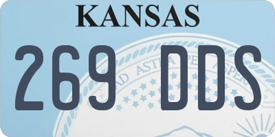 KS license plate 269DDS