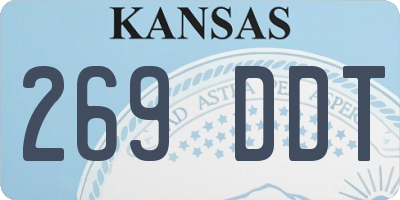KS license plate 269DDT
