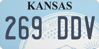 KS license plate 269DDV