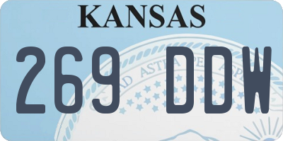 KS license plate 269DDW