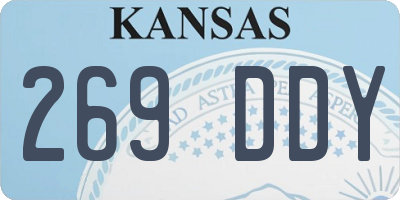 KS license plate 269DDY