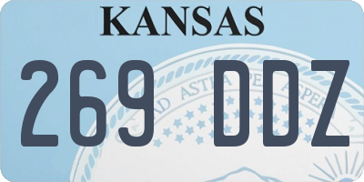 KS license plate 269DDZ