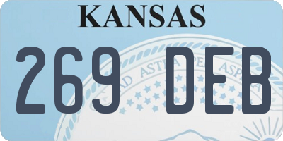 KS license plate 269DEB