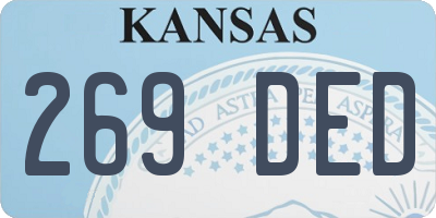 KS license plate 269DED