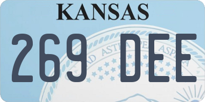 KS license plate 269DEE