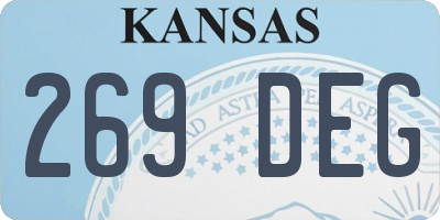 KS license plate 269DEG