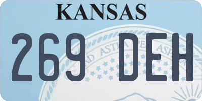 KS license plate 269DEH