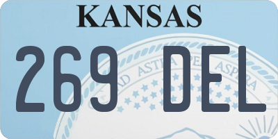 KS license plate 269DEL