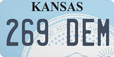 KS license plate 269DEM