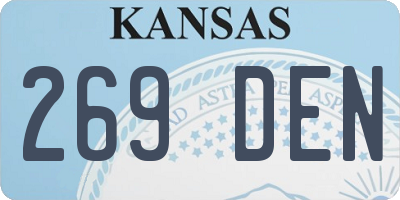 KS license plate 269DEN