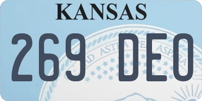 KS license plate 269DEO
