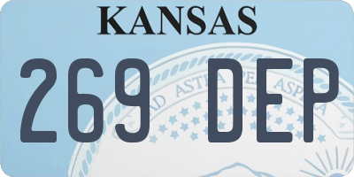 KS license plate 269DEP
