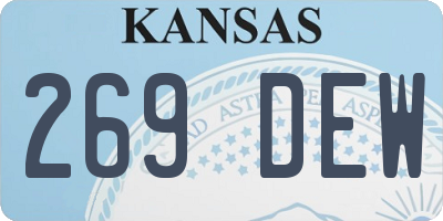 KS license plate 269DEW