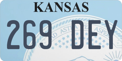 KS license plate 269DEY