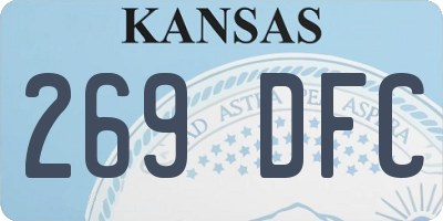 KS license plate 269DFC