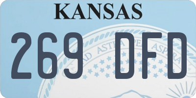 KS license plate 269DFD