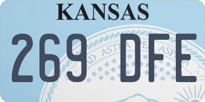 KS license plate 269DFE