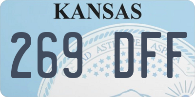 KS license plate 269DFF