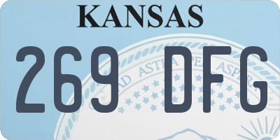 KS license plate 269DFG