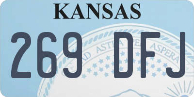 KS license plate 269DFJ